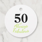 常に50と素晴らしい誕生日パーティー フェイバータグ (裏面)