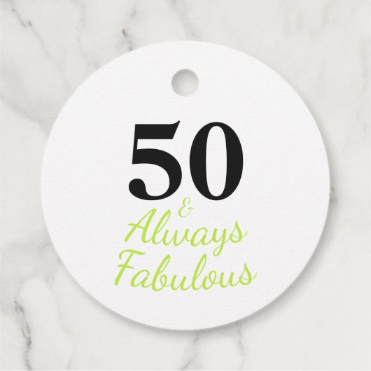 常に50と素晴らしい誕生日パーティー フェイバータグ (裏面)