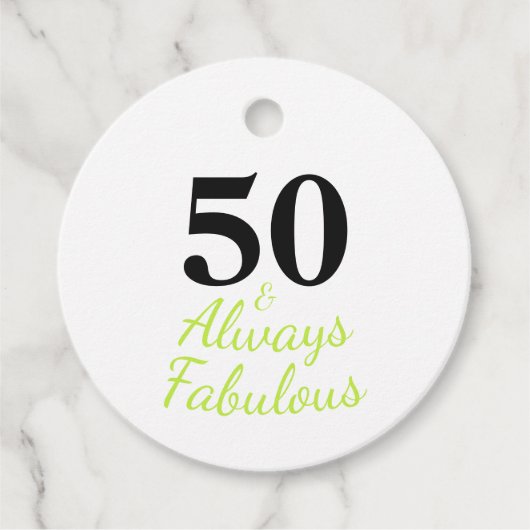 常に50と素晴らしい誕生日パーティー フェイバータグ (正面)