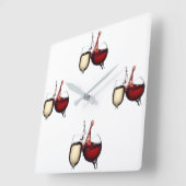 ***常に「ワイン」時*** スクエア壁時計 (傾斜)