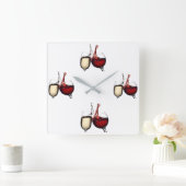 ***常に「ワイン」時*** スクエア壁時計 (ホーム)