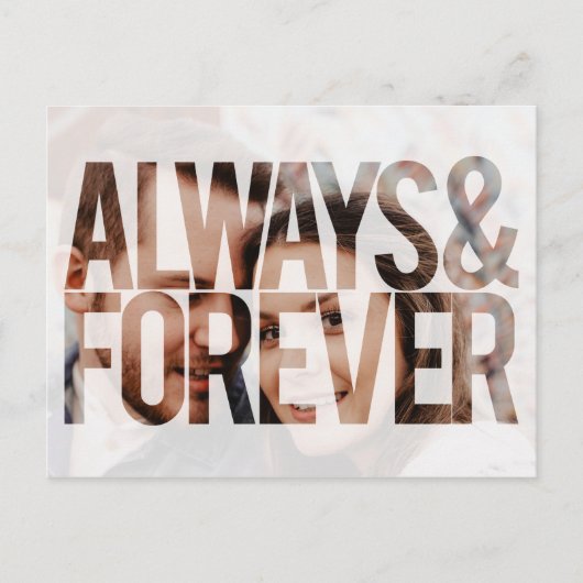 常に&永遠に写真をタイプ日付はがきを保存 ポストカード (正面)