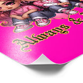 常に&永遠に友達の最高の女の子のギフト フォトプリント            (角)