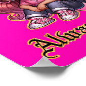 常に&永遠に友達の最高の女の子のギフト ポスター (角)