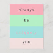 常にBeユニーク引用文カラフル ポストカード (正面)