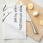 常にBirdsとのハート引用文の友人 キッチンタオル (四つ折り)