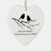 常にBirdsとのハート引用文の友人 セラミックオーナメント (右)
