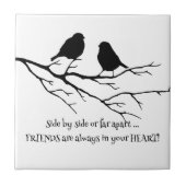 常にBirdsとのハート引用文の友人 タイル (正面)