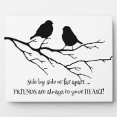 常にBirdsとのハート引用文の友人 フォトプラーク (正面)