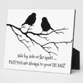 常にBirdsとのハート引用文の友人 フォトプラーク (側面)