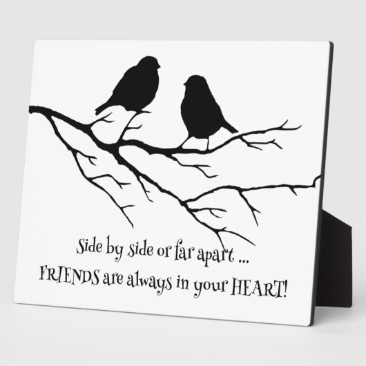 常にBirdsとのハート引用文の友人 フォトプラーク (側面)