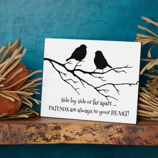 常にBirdsとのハート引用文の友人 フォトプラーク (側面)