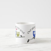 常のフクロウ愛のかわいいフクロウのエスプレッソのマグ エスプレッソカップ (正面)