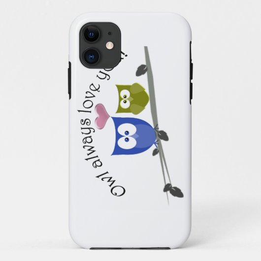 常のフクロウ愛のかわいいフクロウの芸術 Case-Mate iPhoneケース (裏面)