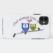 常のフクロウ愛のかわいいフクロウの芸術 Case-Mate iPhoneケース (裏面(横))