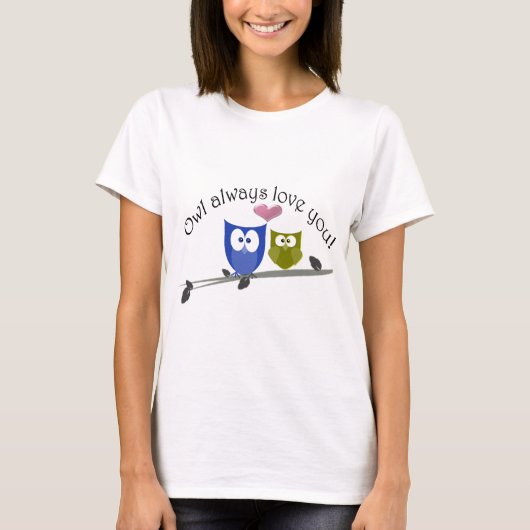 常のフクロウ愛のかわいいフクロウの芸術 Tシャツ (正面)