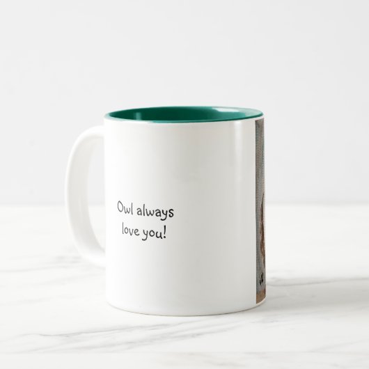 常のフクロウ愛ツートーンマグ ツートーンマグカップ (正面左)