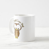 常のフクロウ愛 コーヒーマグカップ (正面左)