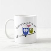 常のフクロウ愛! コーヒーマグカップ (左)