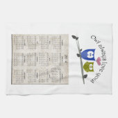 常のフクロウ愛、2013台所タオルをカレンダーに記録します キッチンタオル (横)