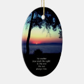 常の日曜日の上昇 セラミックオーナメント (右)