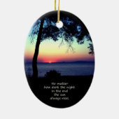 常の日曜日の上昇 セラミックオーナメント (裏面)