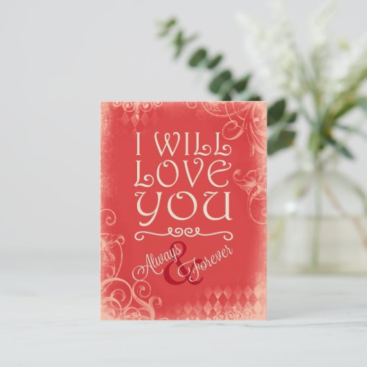 常の赤いヴィンテージは永久に愛し、 ポストカード (スタンド正面)