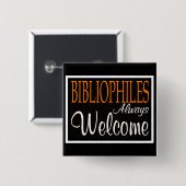 常のBibliophilesの歓迎 缶バッジ (正面&裏面)