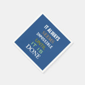 常やる気を起こさせるに不可能に思える引用文 スタンダードカクテルナプキン (角)