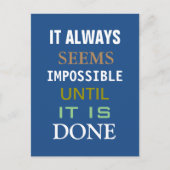 常やる気を起こさせるに不可能に思える引用文 ポストカード (正面)