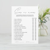 常エレガントに、または決してブライダルシャワーゲームカード 招待状 (スタンド正面)