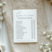 常エレガントに、または決してブライダルシャワーゲームカード 招待状