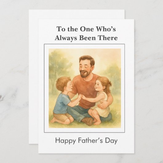 常カスタムにそこに行っていた – 父のデイカード 招待状 (正面/裏面)