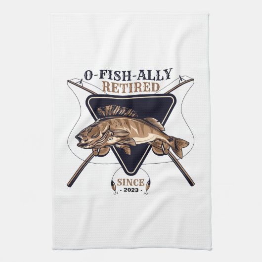 常パーソナライズされたおもしろいに退退職した職 キッチンタオル (縦)