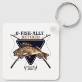 常パーソナライズされたおもしろいに退退職した職 キーホルダー (裏面)