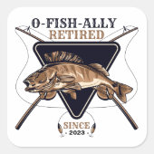 常パーソナライズされたおもしろいに退退職した職 スクエアシール (正面)