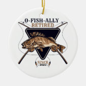常パーソナライズされたおもしろいに退退職した職 セラミックオーナメント (正面)