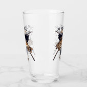 常パーソナライズされたおもしろいに退退職した職 タンブラーグラス (左)