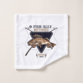 常パーソナライズされたおもしろいに退退職した職 バスタオルセット (ウォッシュタオル)