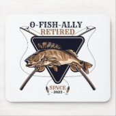 常パーソナライズされたおもしろいに退退職した職 マウスパッド (正面)