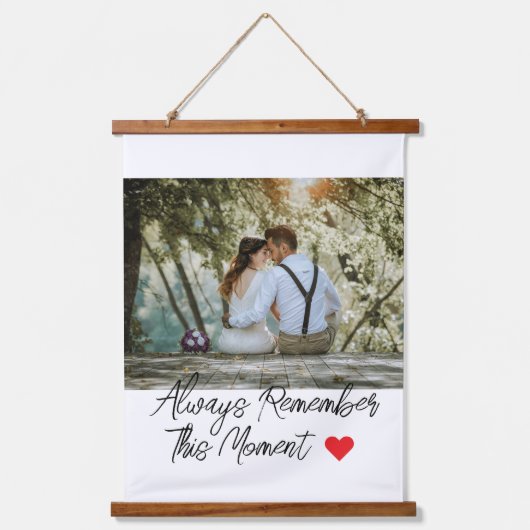 常パーソナライズされたにこの瞬間を覚えている 吊り下げ型タペストリー (正面)