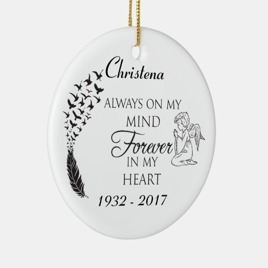 常パーソナライズされたに私の心の写真記念 セラミックオーナメント (右)