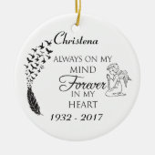 常パーソナライズされたに私の心の写真記念 セラミックオーナメント (正面)