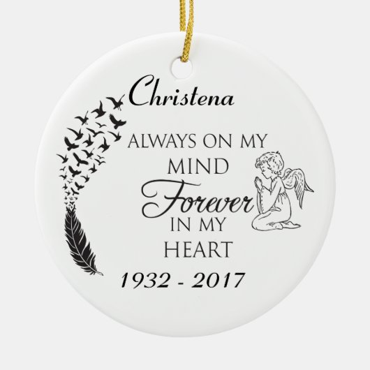 常パーソナライズされたに私の心の写真記念 セラミックオーナメント (正面)