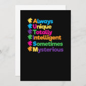 常ユニークに全知性がある自閉症 招待状 (正面/裏面)