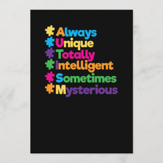 常ユニークに全知性がある自閉症 招待状