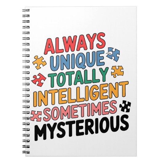常ユニークに時々知性があるある ノートブック (正面)