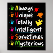 常ユニークに自閉症の意識を完全に知性がある保つ ポスター (正面)