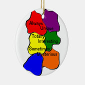 常ユニーク自閉症ラウンドセラミックオーナメント セラミックオーナメント (右)