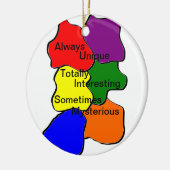 常ユニーク自閉症ラウンドセラミックオーナメント セラミックオーナメント (左)